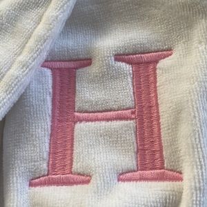 Frette monogrammed robe.